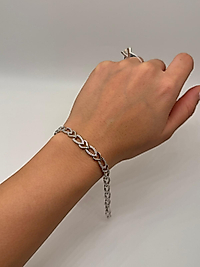 Xuping Silver Zirkon Detaylı Zincir Bileklik