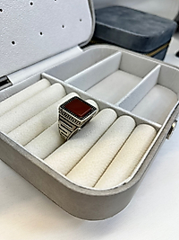 925 AYAR AKİK TAŞLI GÜMÜŞ ERKEK YÜZÜK