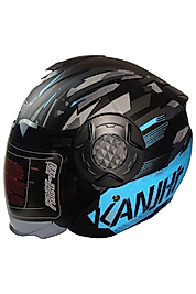 FREEM FR-665 MAT TURKUAZ YARIM GÜNEŞ VİZÖRLÜ KASK