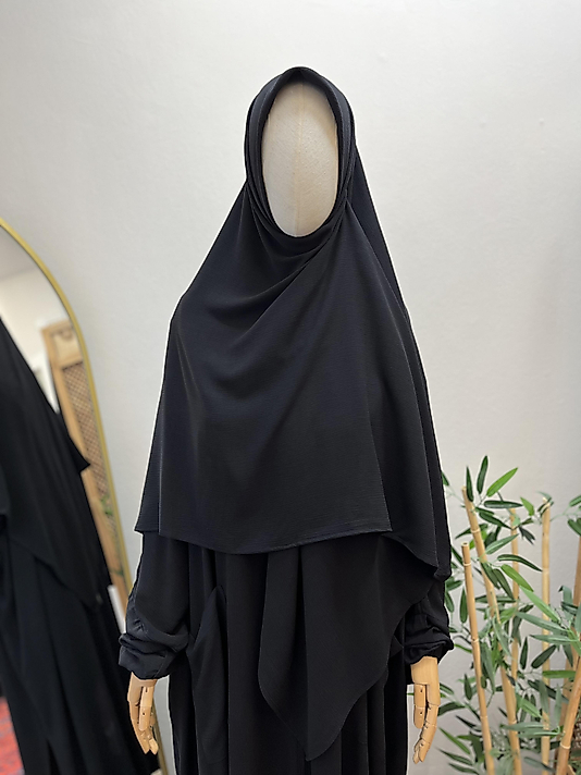 Siyah Bambu börümcük Eşarp 135 cm