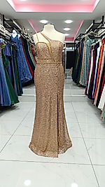 Büyük Beden Gold Abiye 1007