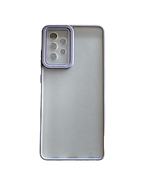 Samsung Galaxy A72 Lens Korumalı Telefon Kılıfı Beyaz-Lila