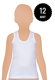 Gümüş 3023 Erkek Çocuk Ribana Atlet 12 li Paket