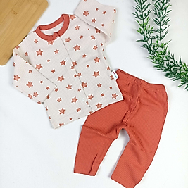 Yıldız Desen Çıtçıtlı Pijama