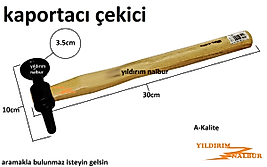 KAPORTACI ÇEKİÇ KAPORTACI ÇEKİCİ SİVRİ KAFA YUVARLAK BAŞ SİYAH