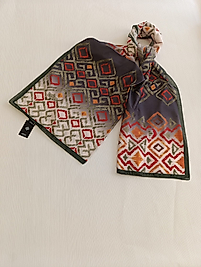DESENLİ POLYESTER ŞAL kare desen Ebat 75 x185