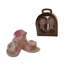 Organik Pembe Sandalet Patik Organic Bonny Baby