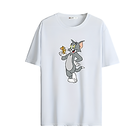 90'lar Çizgi Film Karakteri Tom & Jerry Baskılı Oversize Unisex Tişört