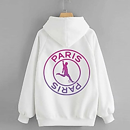 Miracix BS85 Unisex DTF Baskı 3 İplik Beyaz Sweatshirt Sırt Baskı