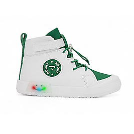 Alaca Uzun Işıklı Sneaker Beyaz ve Yeşil Unisex Çocuk Spor Ayakkabı