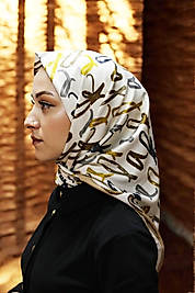 Akel Alfa Twill Eşarp  Geometrik Desenli