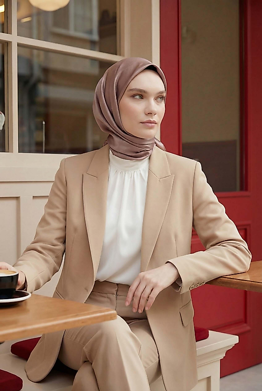 Düz Kristal Kumaş Eşarp - Kaymaz, Şık, Tok Duran | Günlük & Abiye Uyumlu