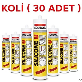 Soudal Silikon Şeffaf 280 Gr koli içi 30 adet