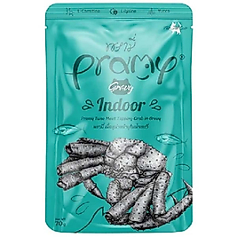 Pramy indoor Sos İçinde Yengeç Çubuklu Ve Ton Balıklı Yetişkin Kedi Maması 70G
