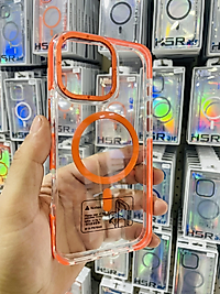 İPhone 16 Pro Sararnaz Mika Magsafe Telefon Kılıfı Turuncu