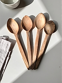 Zeytin 4lü Kaşık - Ahşap Kaşık - Ahşap 4lü Kaşık - Zeytin Kaşık