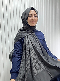 V desen Yün Pamuk Şal