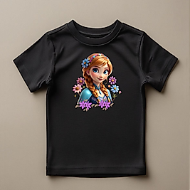 Princess Baskılı Normal Kalıp  Çocuk Tişört