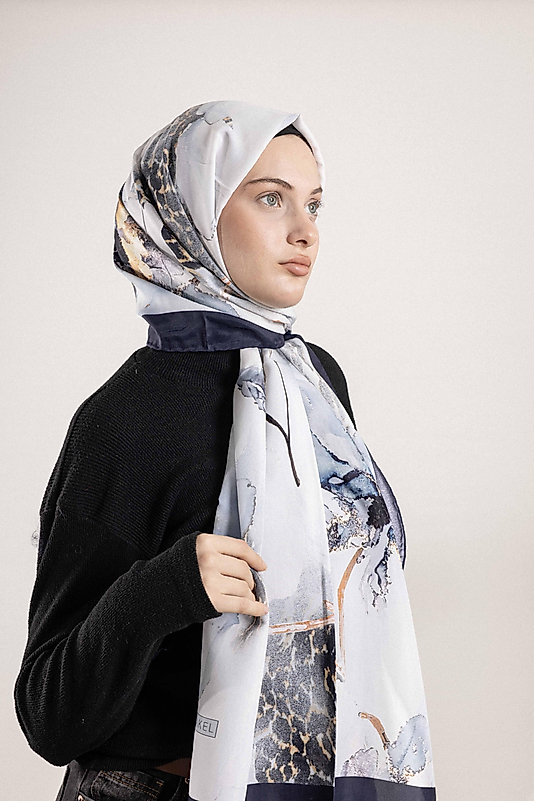 FLOOR İPEK ŞAL EL DİKİŞİ DESEN-1