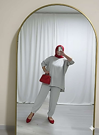 kadın gri oysho şalvar takım