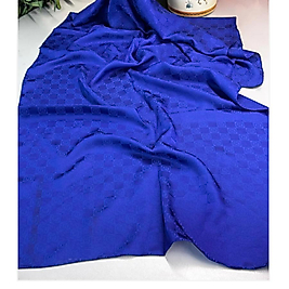 Vakko Desen Twill İpek Şal - Koyu Saks