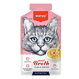 Wanpy Kediler için Karidesli Ton Balığı Eti Çorbası 50 gr.