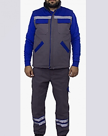 YELEK PANTOLON SWEAT TAKIM GABARDIN KUMAŞ FÜME SAX MAVİ