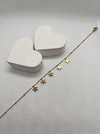 Yıldız şeklinde çelik pullu halhal