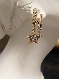 14K Gold Taş Detay Küpe
