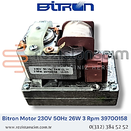 Bitron Cevirme Motoru 14 Watt 230V 50 HZ 97172 3 RPM Acık Kasa