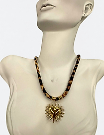 Zara Model Leopar Desen Kalpli Kolye