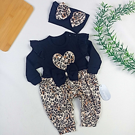 Leopar Saç Bantlı Tulum