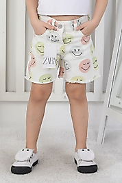 YSM KİDS %100 PAMUK BASKILI KOT ŞORT