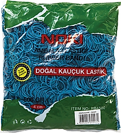 NOKİ AMBALAJ LASTİĞİ %100 KAUÇUK 500 GR 4 CM MAVİ RBR4500M