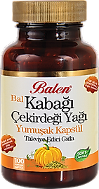 Balen Bal Kabağı Çekirdeği Yağı Yumuşak Kapsül Takviye Edici Gıda