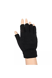 Siyah , Örgü , Parmaksız , Bisikletçi Eldiveni ( Unisex )