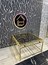 MAT GOLD KÜRE ORTA SEHPA BRONZ CAM