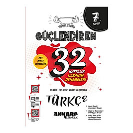 Ankara Yayıncılık 7. Sınıf Güçlendiren 32 Haftalık Türkçe Kazanım Denemeleri