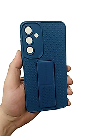 Samsung Galaxy A35 Standlı Silikon Telefon Kılıfı Lacivert