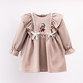 Kız Bebek 6-24 Ay Kuş Desenli Elbise