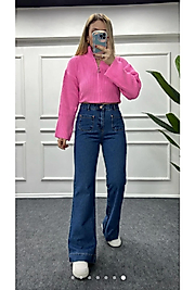 Zara Model Yüksek Bel Kargo Cepli jean(kot) Pantolon