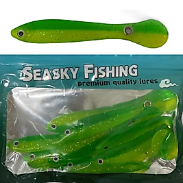 Katta Seasky Fishing Yaralık Balık Aksiyonlu Silikon Yem 10 cm 10 adet (Yeşil Açık Yeşil)