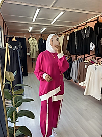 Düğmeli Özel Tasarım Oysho Takım Pembe