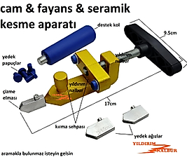 CAM KESME ELMASI FAYANS & SERAMİK KESME APARATI ÇİZME KIRMA APARATI