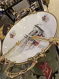 Antik Yuvarlak Derin Porselen Sunum 41 cm * 17cm