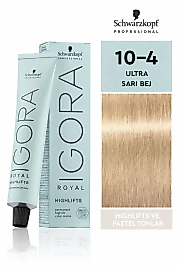 İGORA ROYAL ABSOLUTE SAÇ BOYASI 60 ML. (10-4 ULTRA SARI BEJ)
