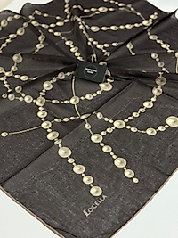 İNCİ DESEN SOFT EŞARP SİYAH 05