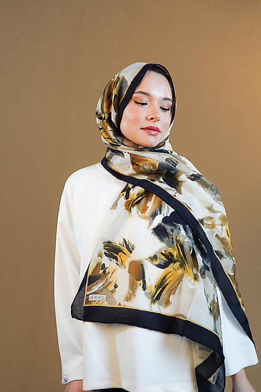 Desenli Pamuk İpek Şal
