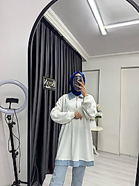 Yeni Sezon Aynaz Kot İşleme Detay Tunik
