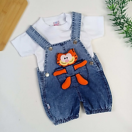 Tiger Kısa Kot Salopet Takım